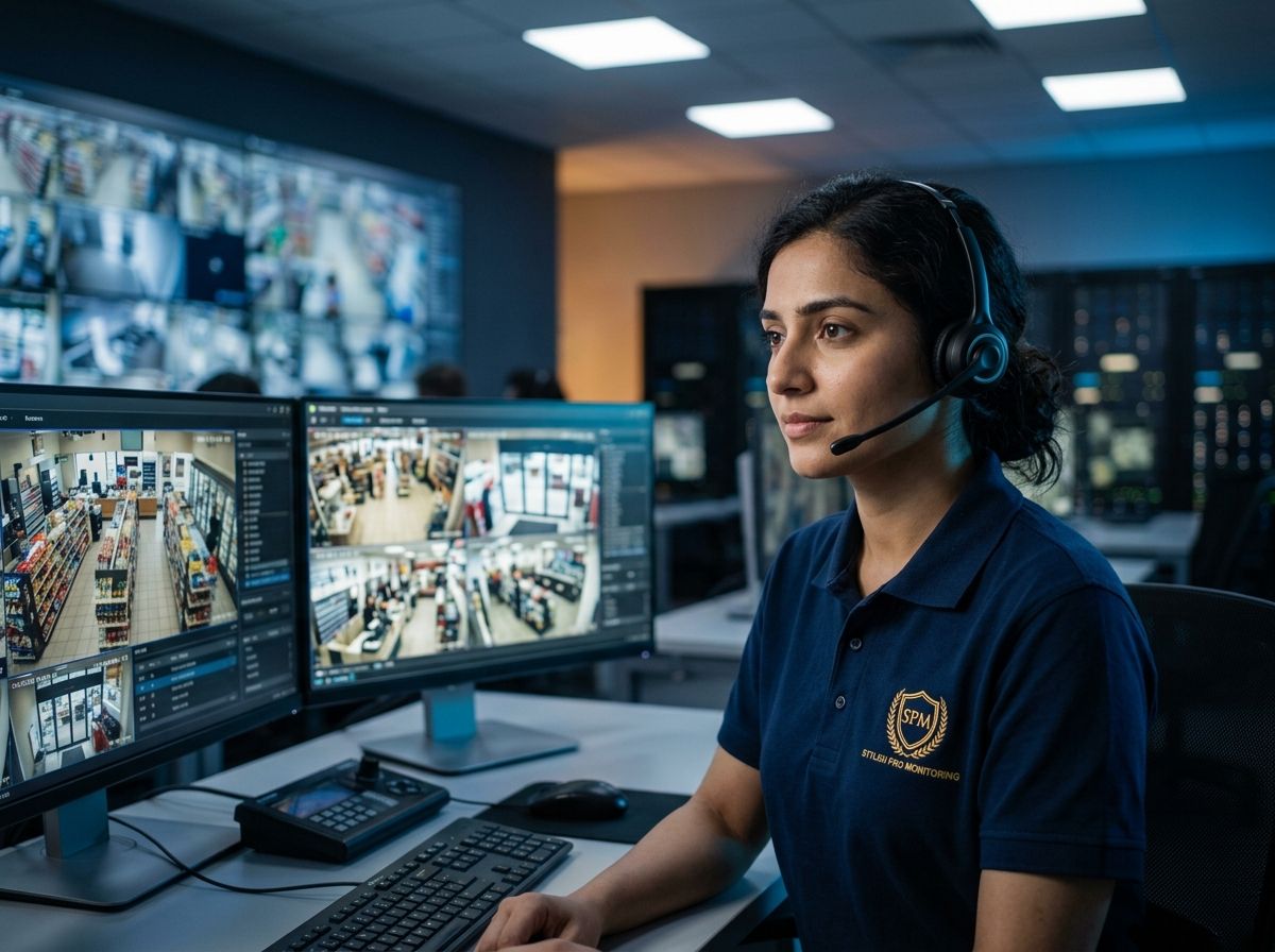 CCTV Surveillance Specialist Watching Real Time Feeds